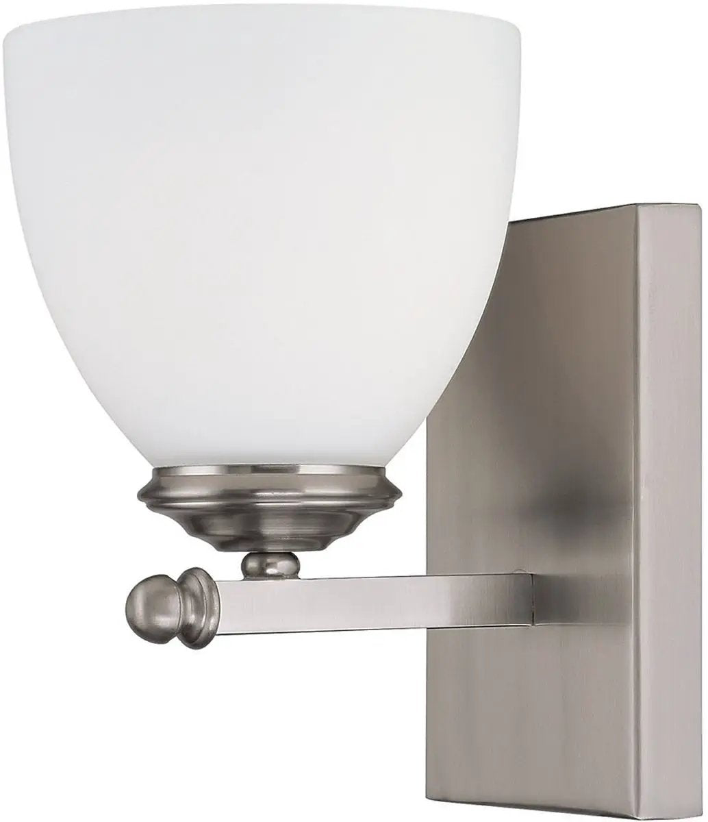 Modern Wall Sconce | 1 Light | Matte Nickel | 5 Inch Wide