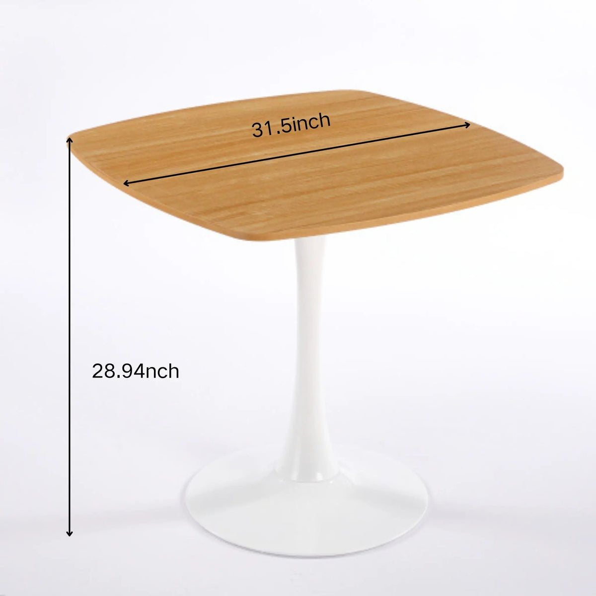 Modern Dining Table | 42 Inch Square | Pedestal Base | Contemporary Design