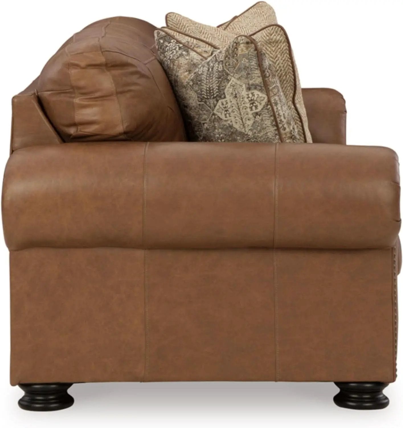 Exquisite Leather Sleeper Sofa Queen Dark Chocolate from PriceLows™