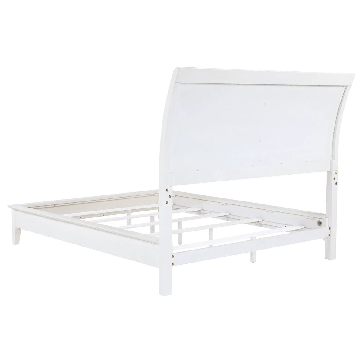 Bexhill 56-inch Upholstered Queen Panel Bed | 67.75 x 92.5 x 57 in | Linen & Fabric | White