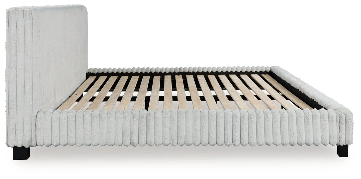 Zuraleus Upholstered Bed | Corded Fabric | Casual Contemporary Style | 91.25 Inch Width