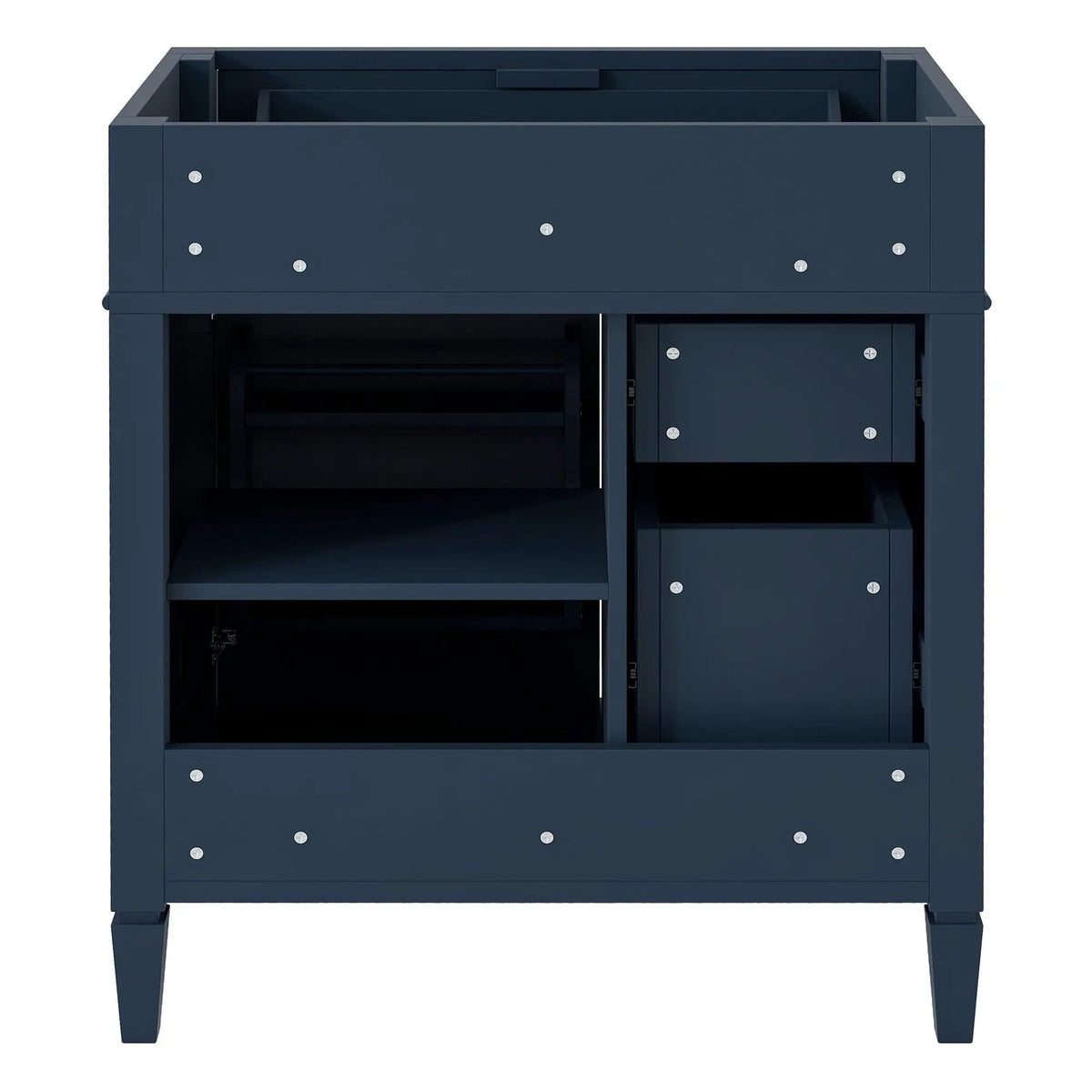 Bathroom Vanity | 3 Drawers | Blue Finish | Tip Out