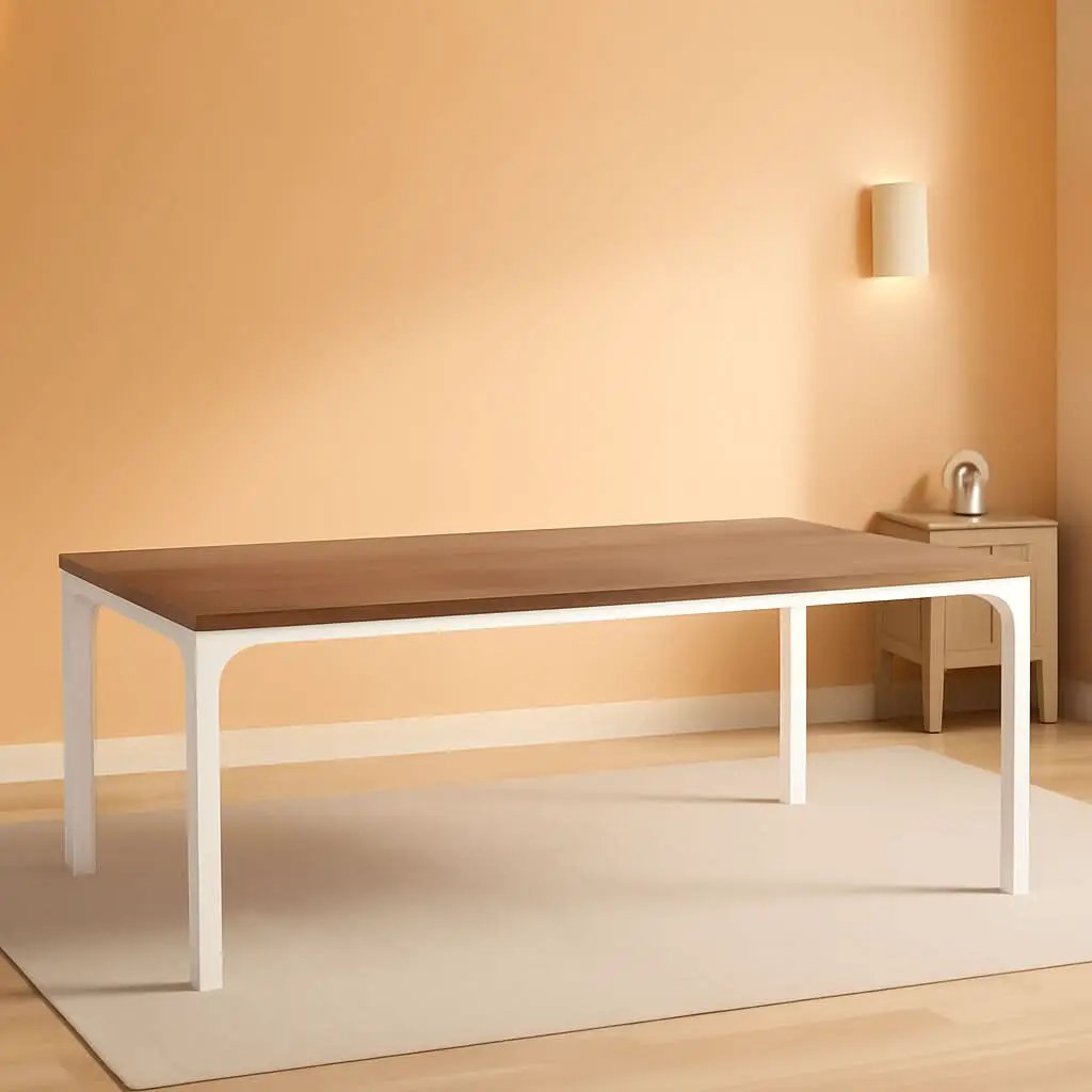 78 Inch Rustic Wood Dining Table Rectangular For Kitchen from PriceLows™