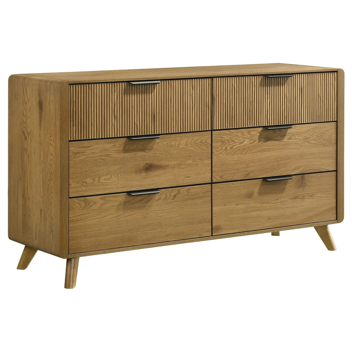 Bennett 5-piece Queen Bedroom Set | 5-Piece Set | Rubberwood & Engineered Wood | Light Oak