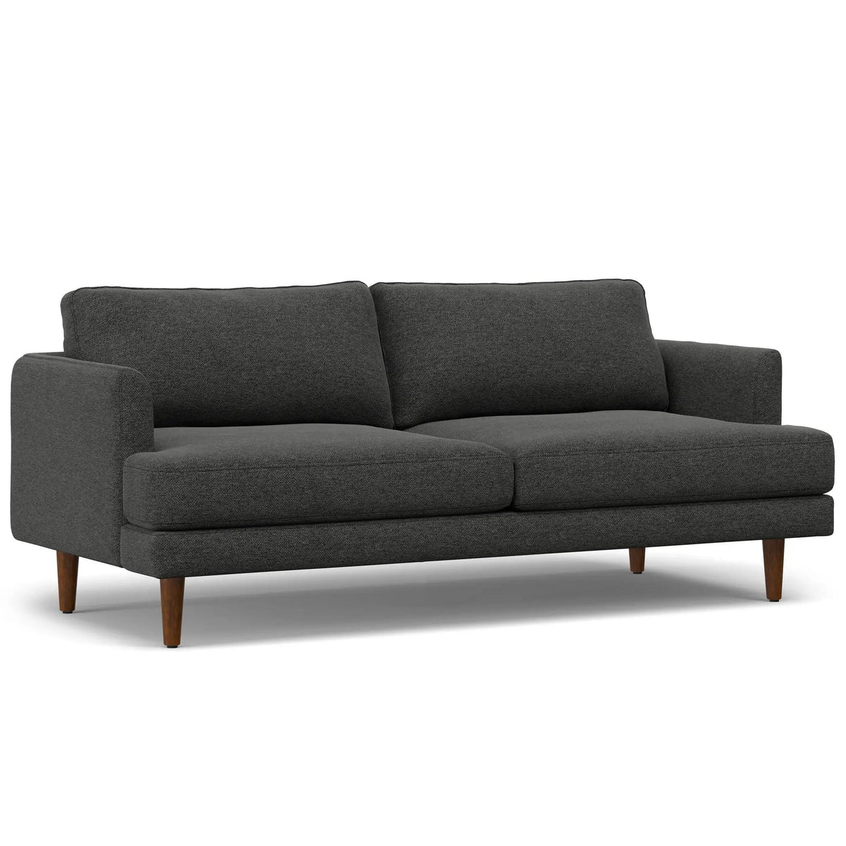 Livingston Upholstered Sofa | Genuine Aniline Leather | 7 Inch Thick Cushions | 76 Inch Length