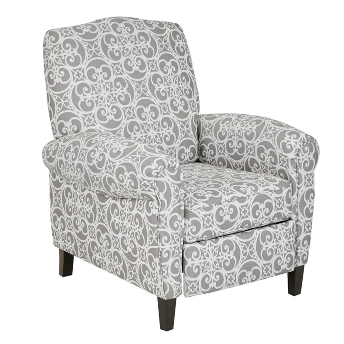 Kirby Transitional Push Back Recliner Chair | 300 Lb Capacity | High-Density Foam | No Tools Assembly