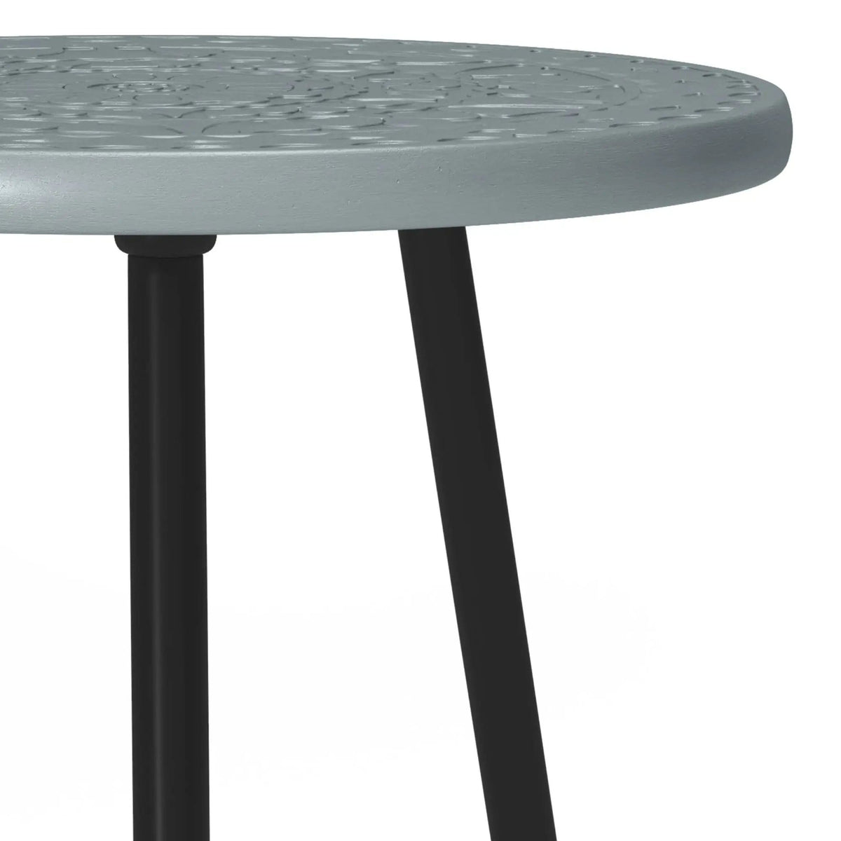 Sherbourne Side Table | 17.1 x 17.1 x 20.9 in | Metal & Wood | Gray