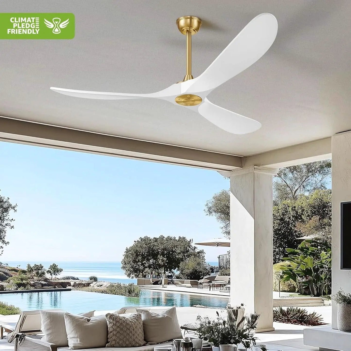 52 Inch Ceiling Fan With Remote DC Motor Indoor Outdoor Use from PriceLows™