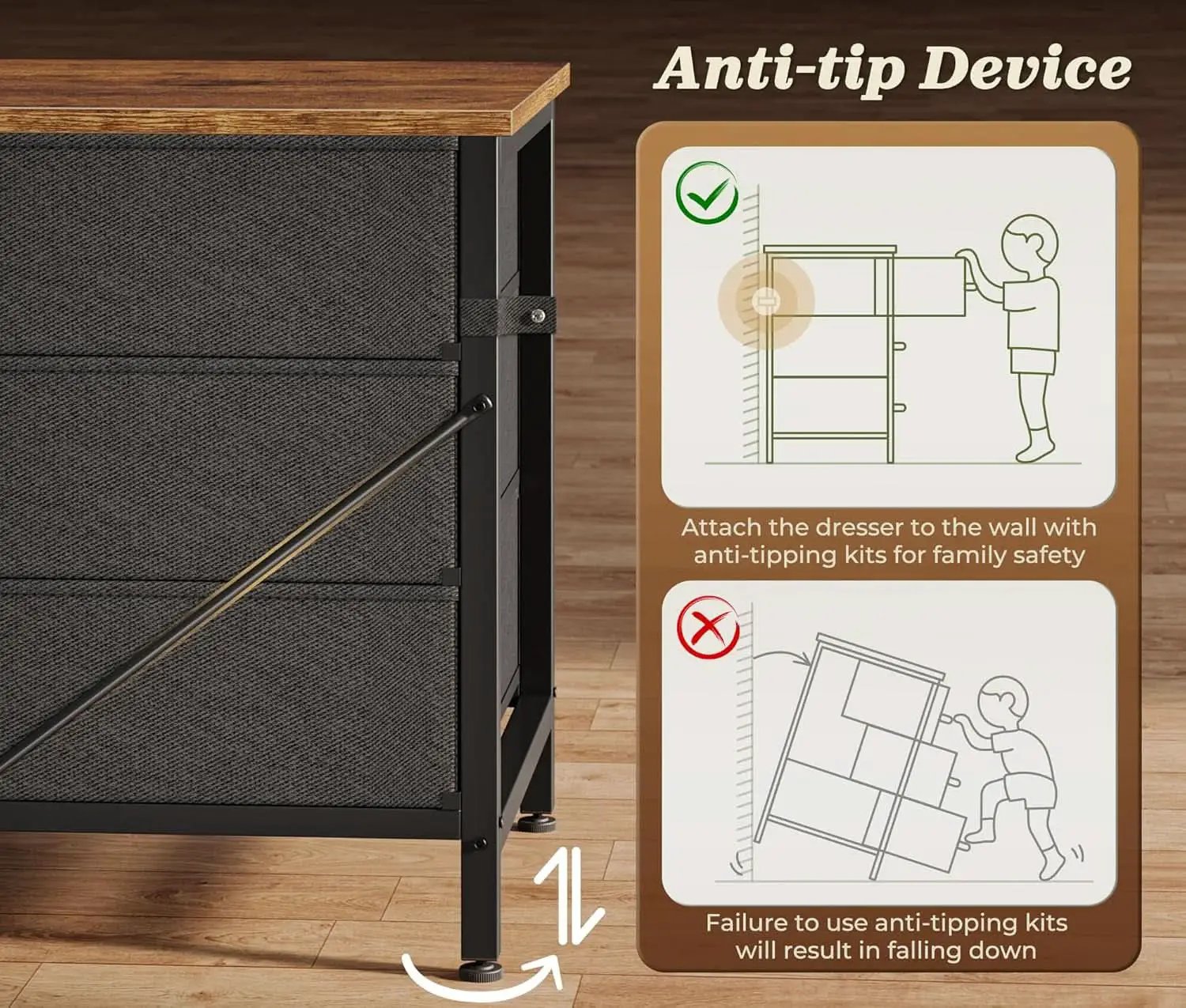 Ultralong 78Inch Dresser With Fifteen Storage Drawers from PriceLows™