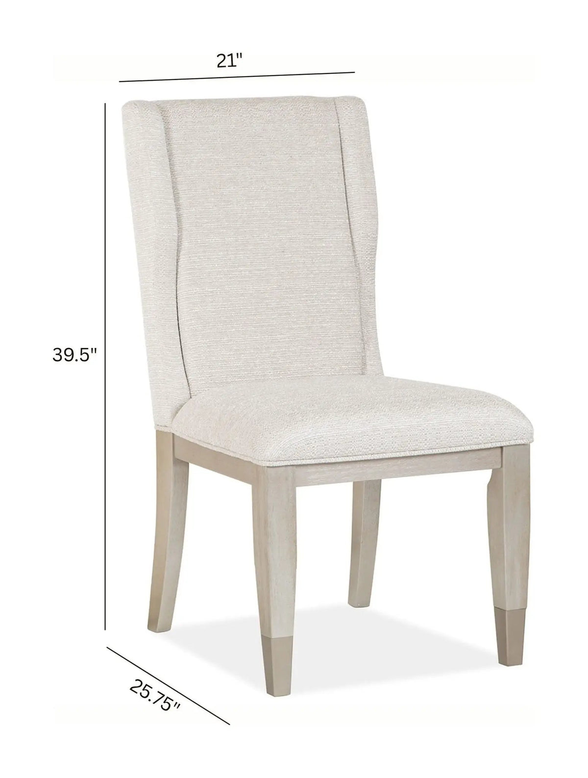 Lenox Host Side Chairs | Set Of 2 | Acadia White | Cathedral White Oak Veneer
