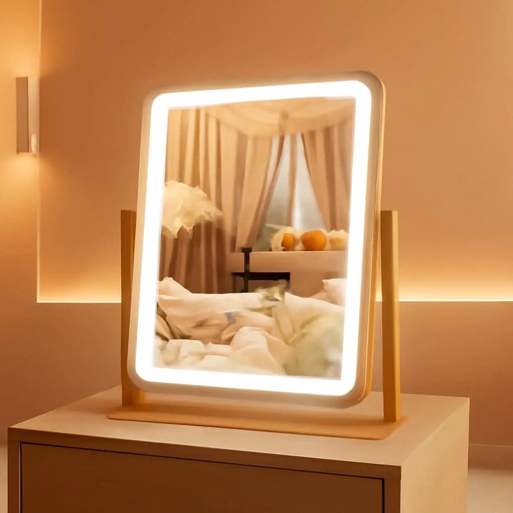 Vanity Makeup Mirror With Lights 12.6x15 Gold Touch Control from PriceLows™