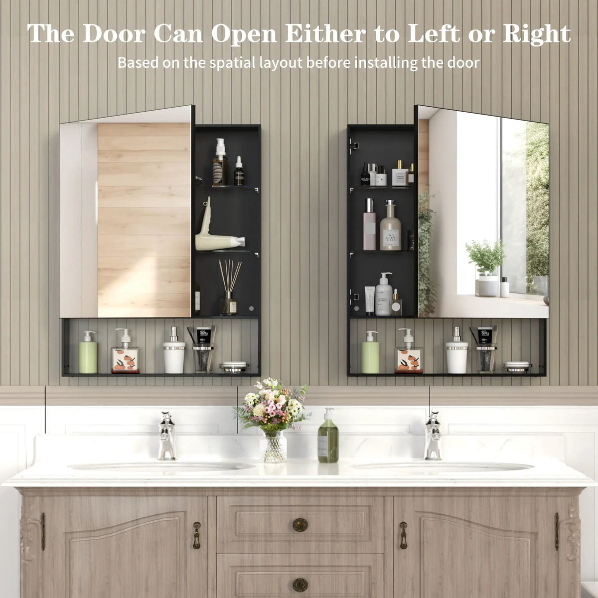 Aluminum Medicine Cabinet With Mirror | Concealed Storage | Rust-Resistant | Formaldehyde-Free