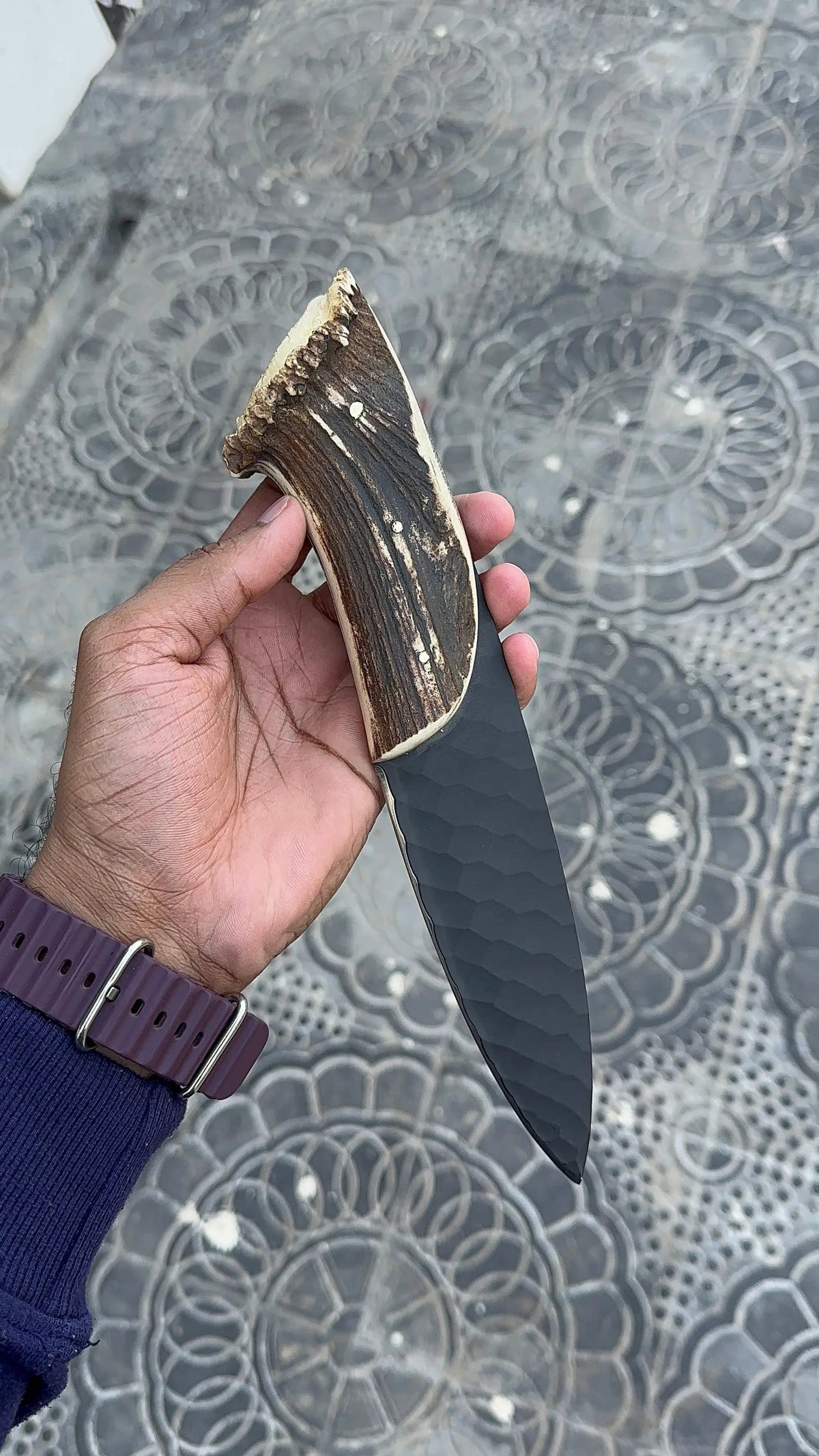 Hand forged steel hunting knife | Steel | Hunting & Survival Knife | Home