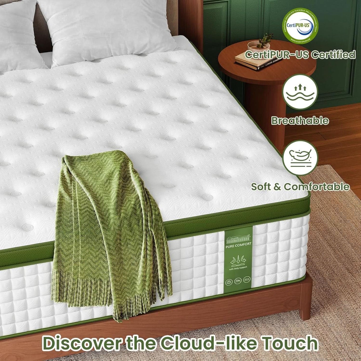 Queen 12 Inch Cooling Gel Mattress With Firm Support from PriceLows™