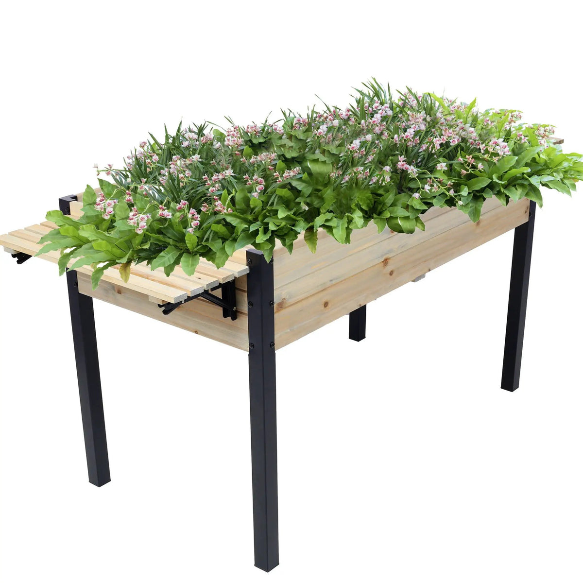 Raised Garden Bed | Premium Fir Wood | Folding Storage Shelf
