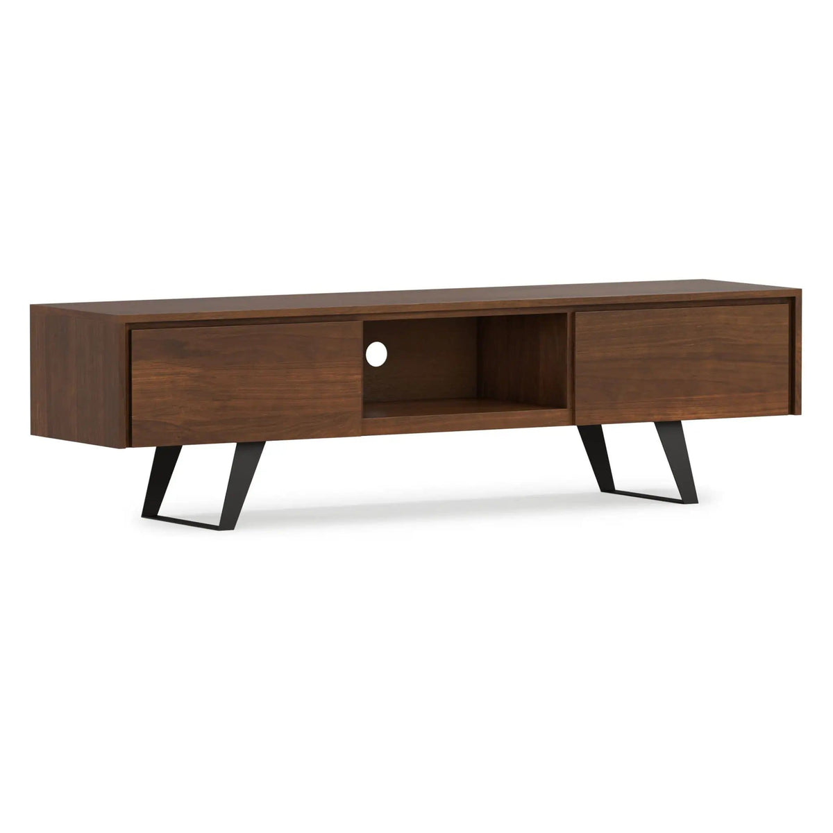 Lowry Handcrafted TV Media Stand | 72 x 17 x 20 in | Solid Wood & Walnut | Walnut