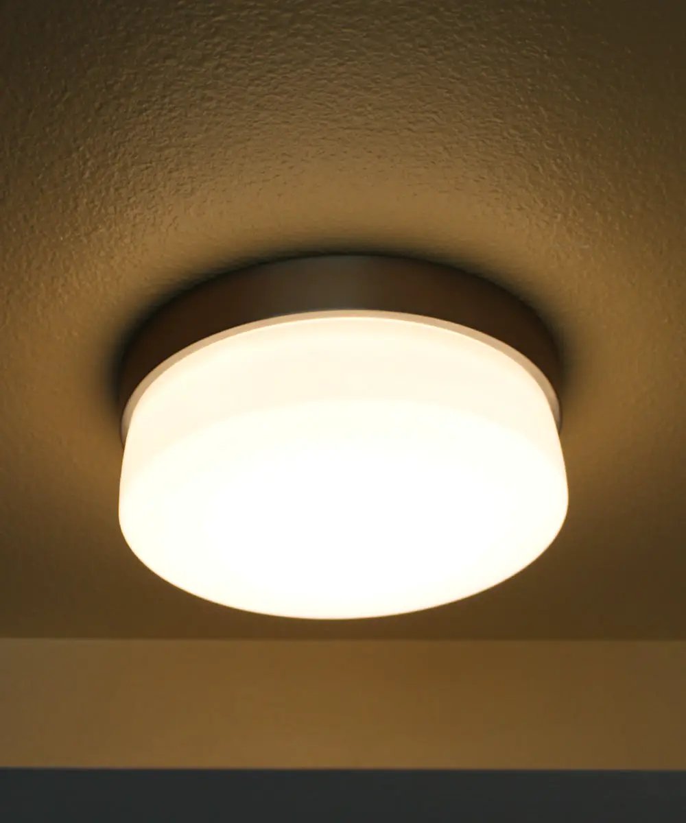 LED Flush Mount Fixture | 11 Inch Width | 1 Light | Satin Silver Finish