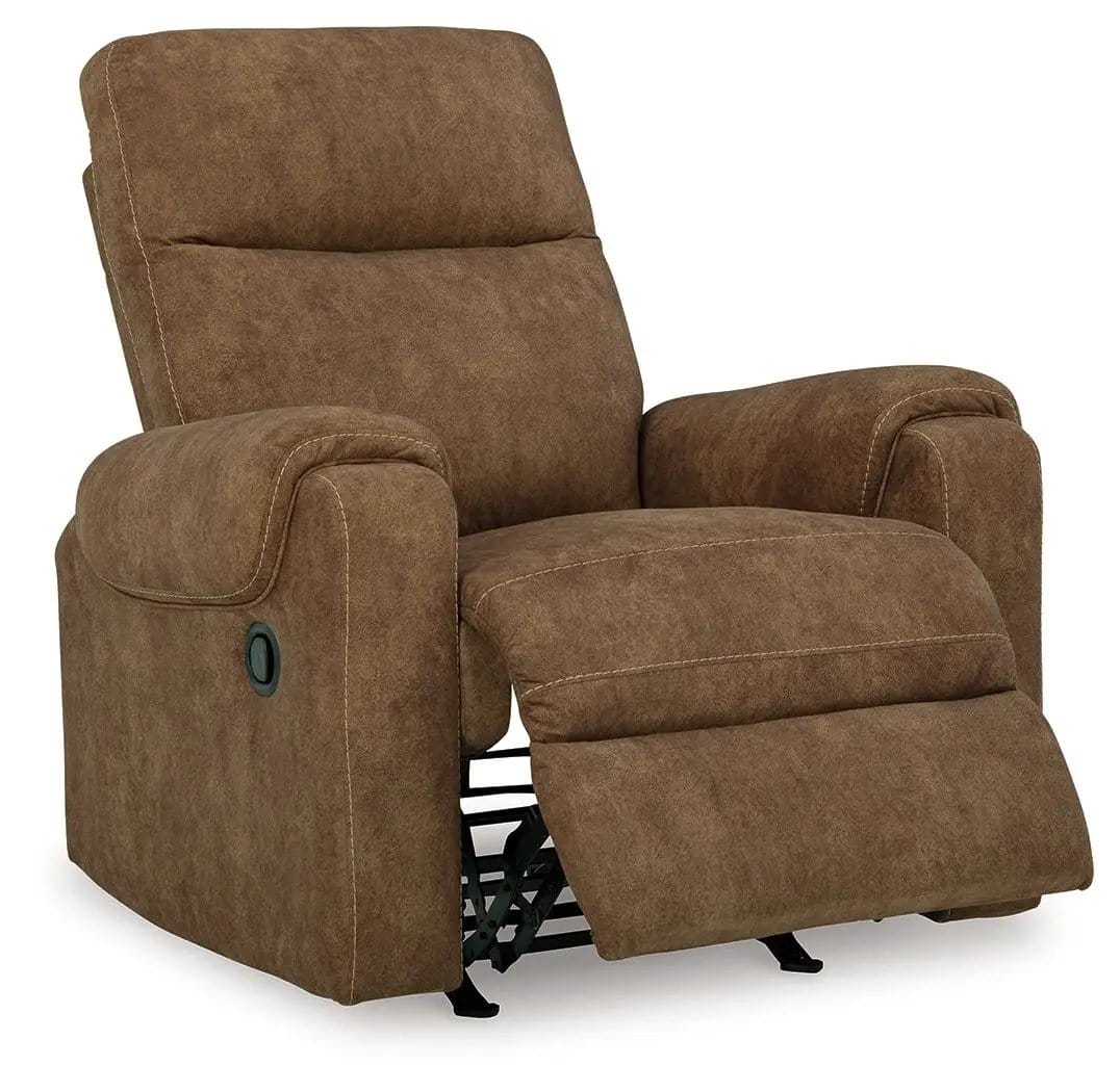 Edenwold Rocker Recliner Rocker Chair | 39 x 40 x 40 in | Faux Leather & Metal | Brindle
