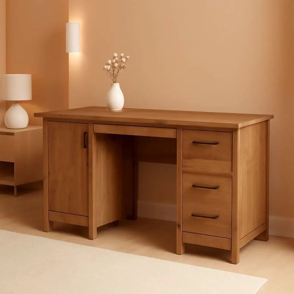 Cannery Bridge Desk Sindoori Mango Featuring Drawers from PriceLows™