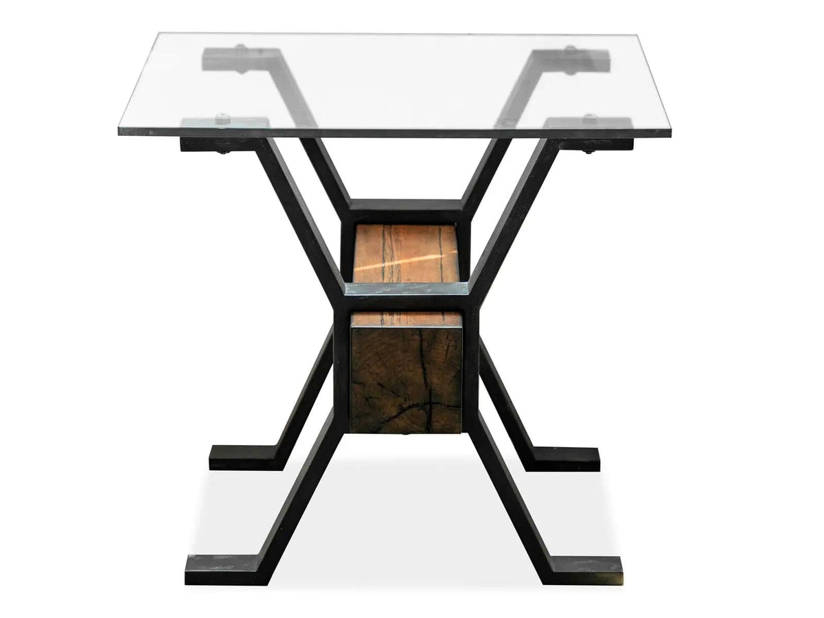Sawyer Rectangular Table | 2 Pieces | Glass & Iron | Living Room