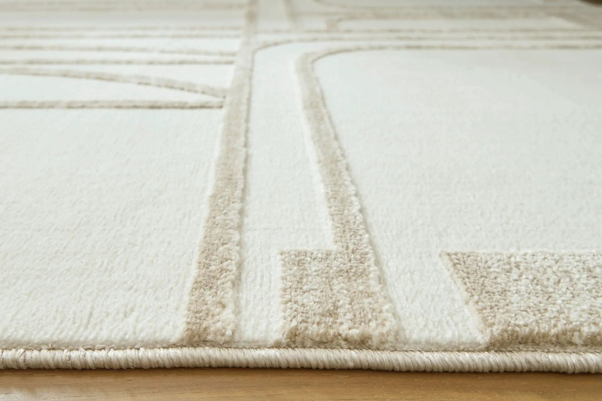 Farongrove Area Rug | 95 x 122 Inch | Geometric Pattern | Contemporary Style