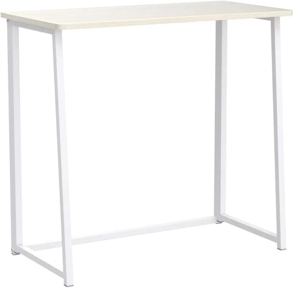 Folding Desk 31.5 Inch Oak Wood Small Space Computer Table from PriceLows™