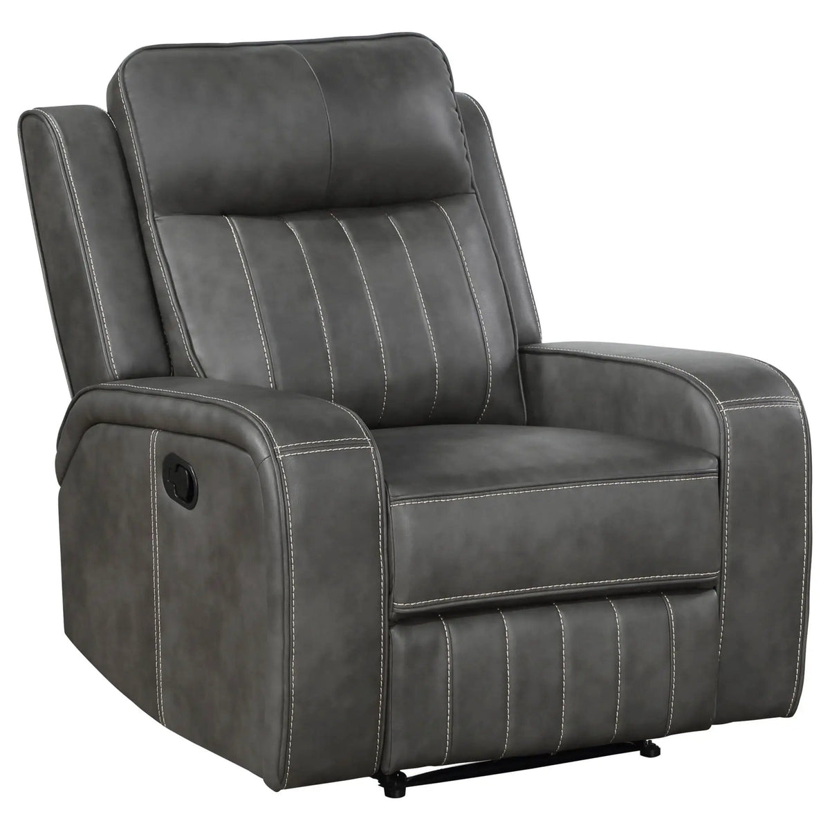 Forrest Recliner Chair With Tufted Upholstery | 35.75 x 40.5 x 41.25 in | Living Room Furniture | Gray