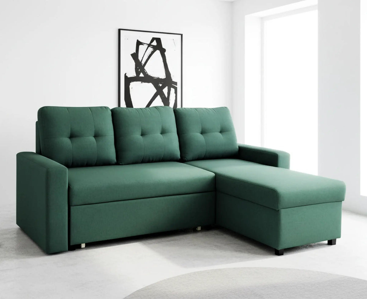 Convertible L Shaped Sectional Sleeper Sofa | Pull Out Bed | 2-in-1 Design | Space-Saving