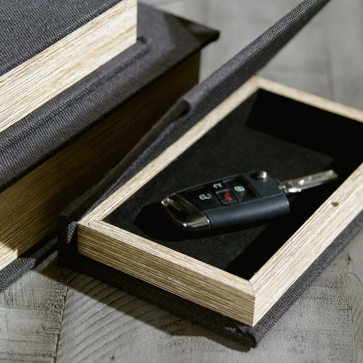 Jolina Keepsake Box Set | Set Of 3 | Linen Cover | Black Velvet Lining