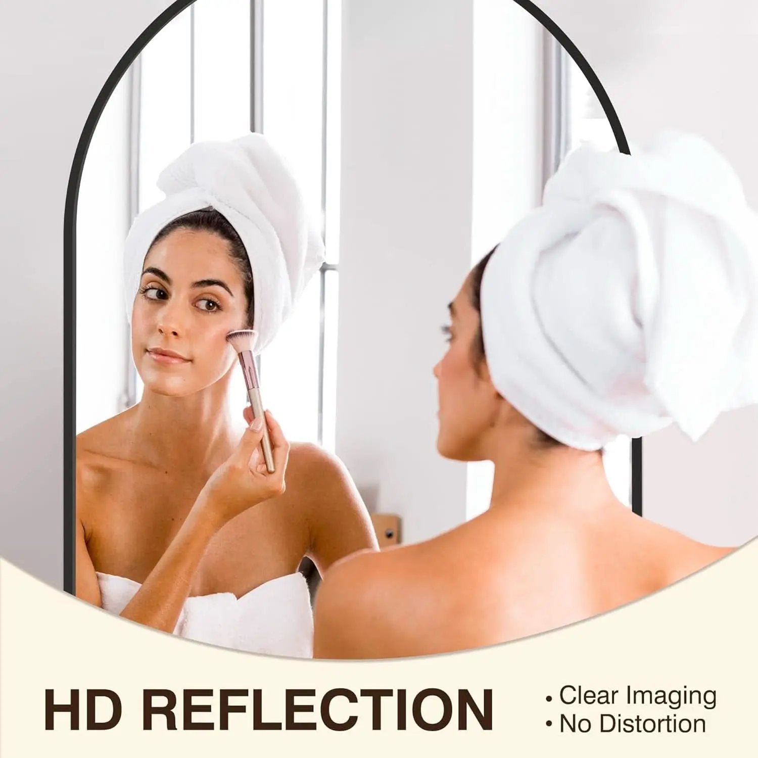 Arched Vanity Mirror 24 By 36 Inches Black Set Of Two from PriceLows™