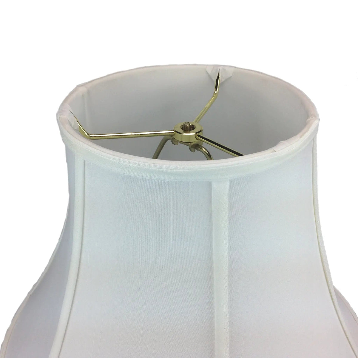 Lamp Shade | Bell Shape Shantung | Pure White | 16 By 12 Inches