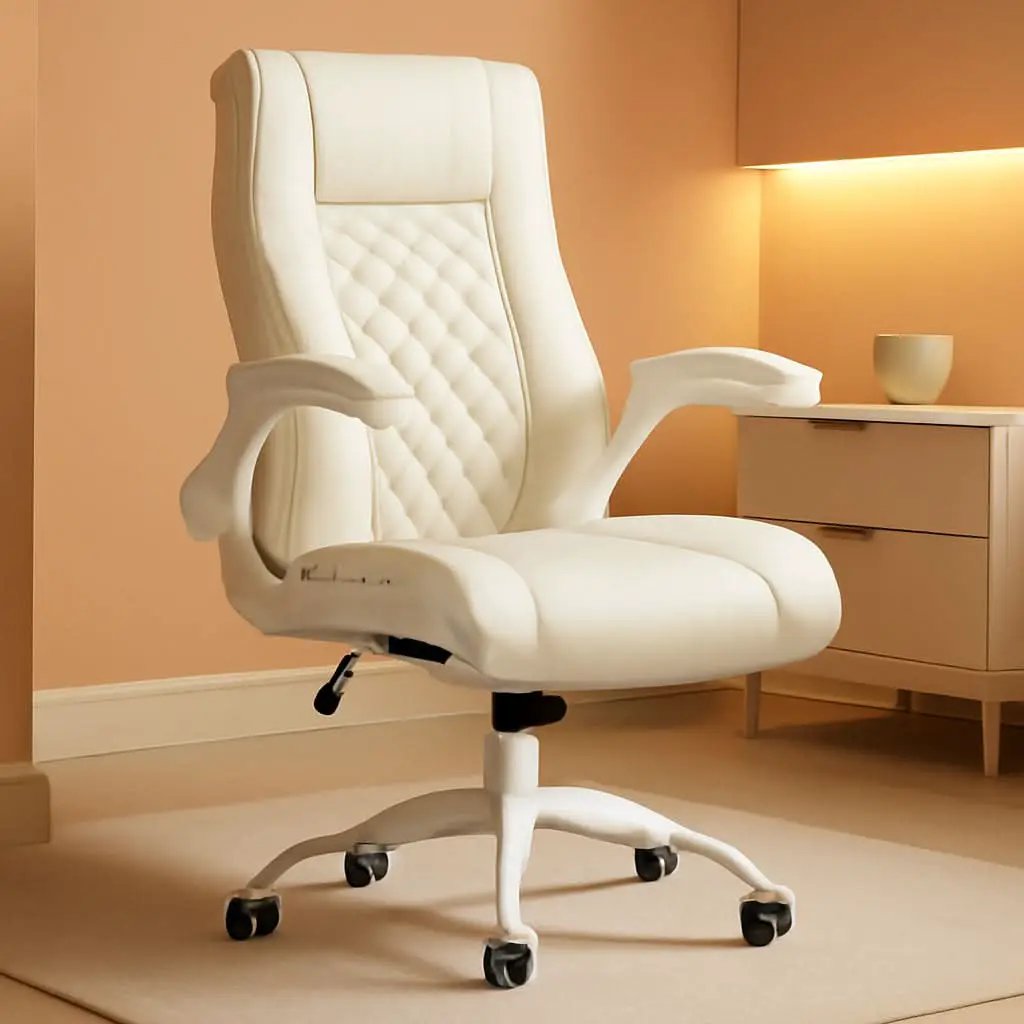 PU Leather Executive Office Chair With Flip Up Armrests from PriceLows™