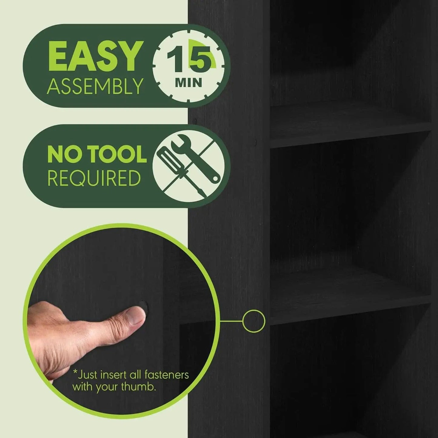 Pasir Open Shelf Bookcase Blackwood No Tool Assembly from PriceLows™