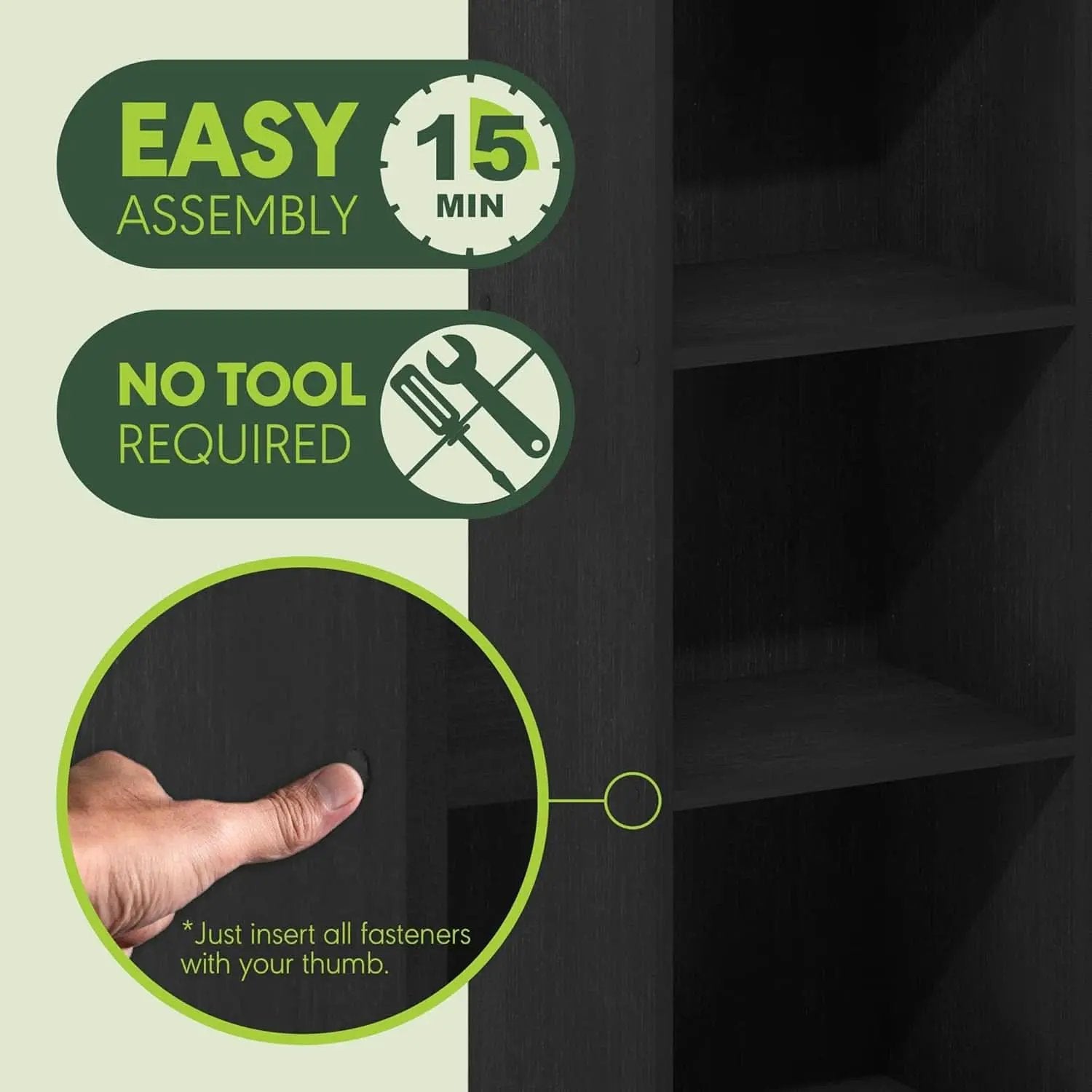 Pasir Open Shelf Bookcase Blackwood No Tool Assembly from PriceLows™