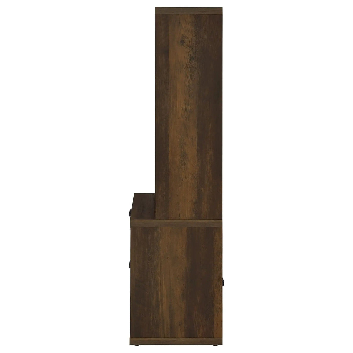 Westpark 3-shelf Bookcase USB and Lockable Drawer Dark Pine | 19.75 x 15.5 x 61.25 in | Engineered Wood & Veneer | Home Office