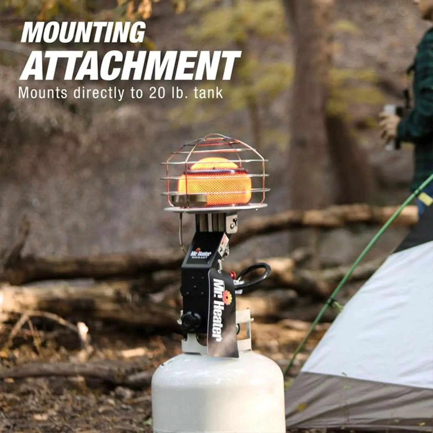 540-Degree Tank-Top Radiant Propane Heater 45,000 BTU Chrome from PriceLows™