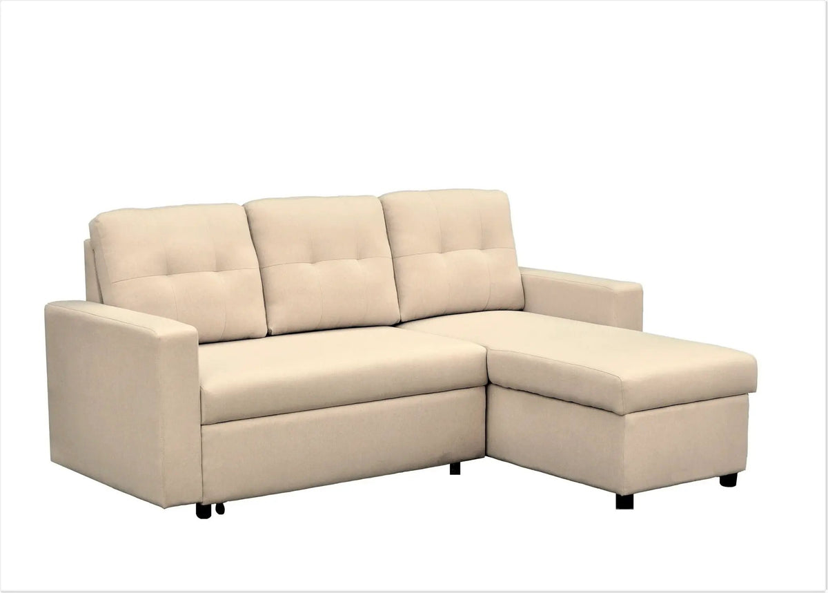Convertible L Shaped Sectional Sleeper Sofa | Pull Out Bed | 2-in-1 Design | Space-Saving