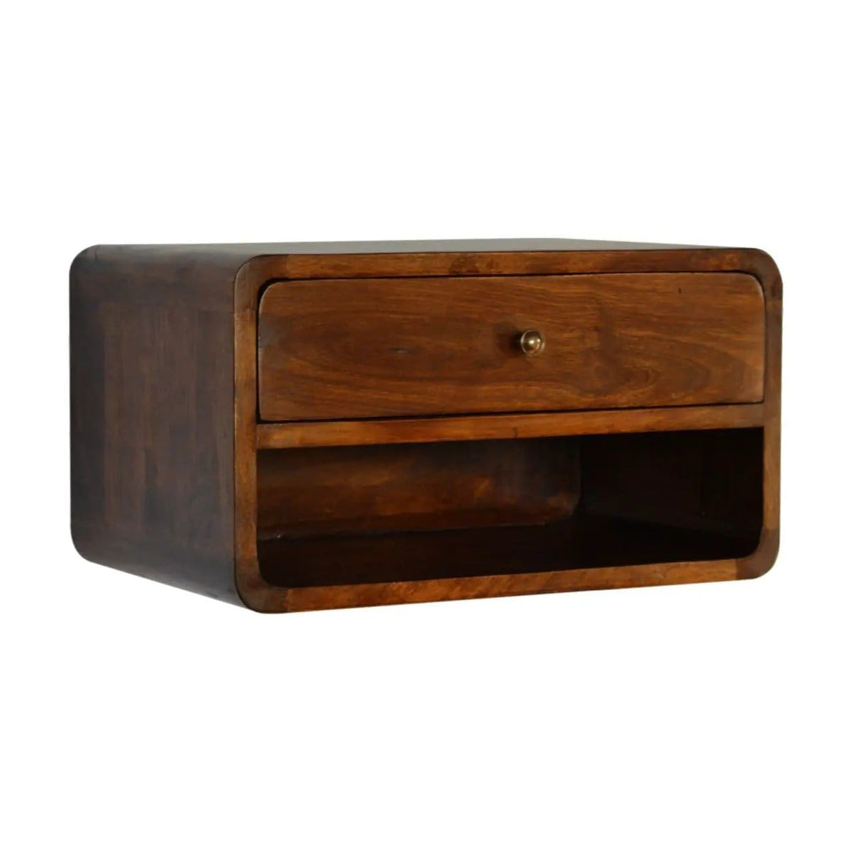 Curve Upper Slot Floating Nightstand | 6 Pieces | Bedroom Furniture | Bedroom