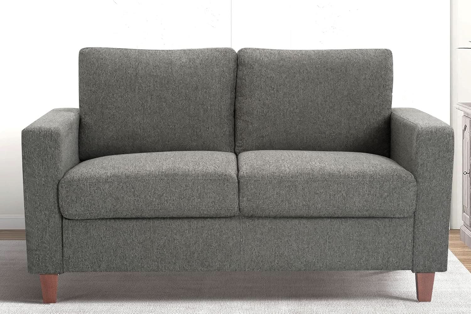 Miles 2 Piece Couch And Loveseat Set With Reversible Pillows Grey from PriceLows™