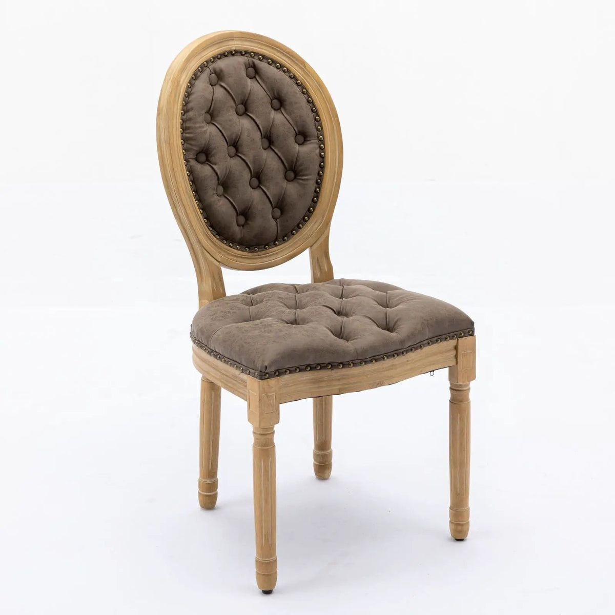 French Style Dining Chairs | Solid Wood Frame | Antique Painting | Hand-Pulled Buckle Decoration