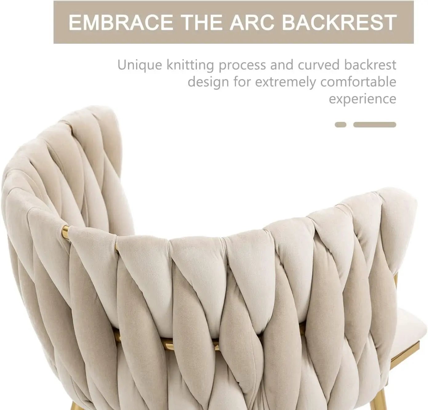 Velvet Dining Chairs With Gold Metal Legs Tufted Modern Wingback Set Of 4 from PriceLows™