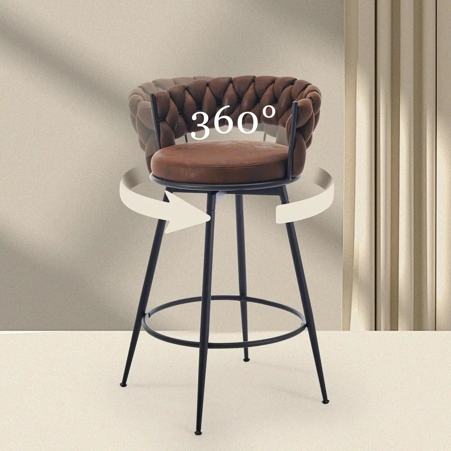 Modern Swivel Bar Stools Set of Two Stylish Design from PriceLows™
