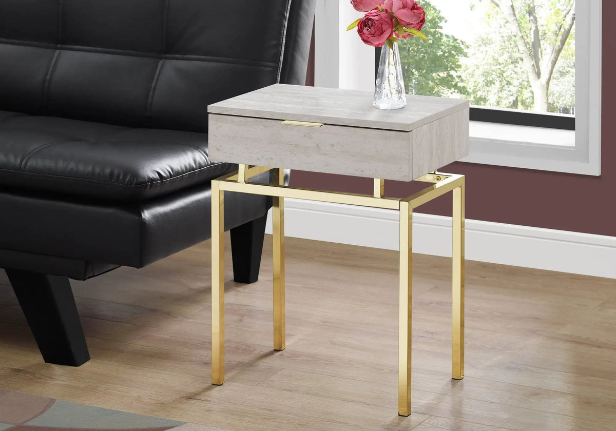 Accent Side Table | Spacious Top | Storage Drawer | Bold Modern Design