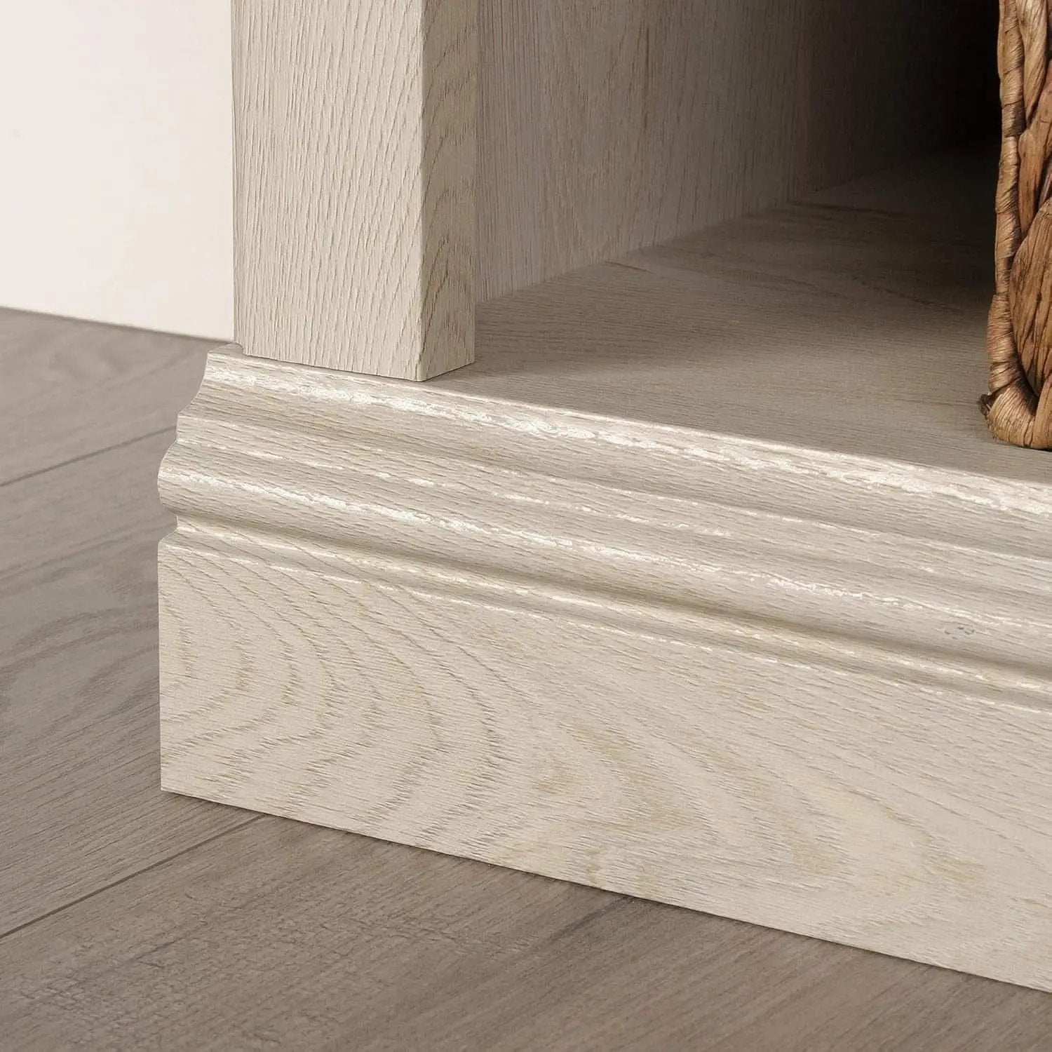 Three Shelf Bookcase Chalked Chestnut Finish With Adjustable Shelves from PriceLows™