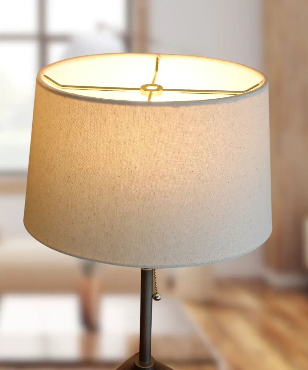 Oval Drum Lampshade | Premium Linen | 6.5X10 Top 8X12 Bottom 7.5H | Light Oatmeal