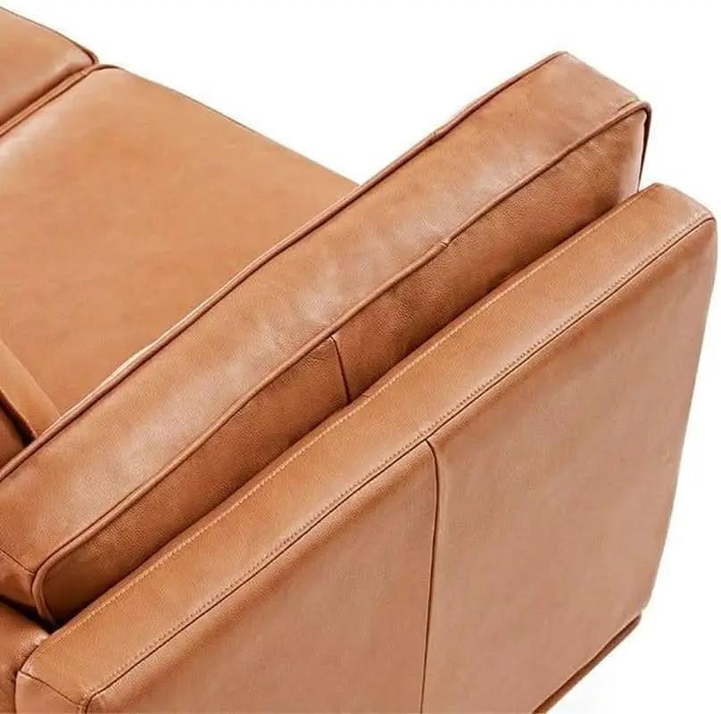 Valencia Artisan 88 Inch Full Leather Sofa Cognac Tan from PriceLows™