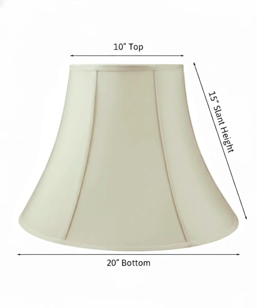 Bell Lampshade | Shantung Fabric | Eggshell Finish | 20X15 Inches