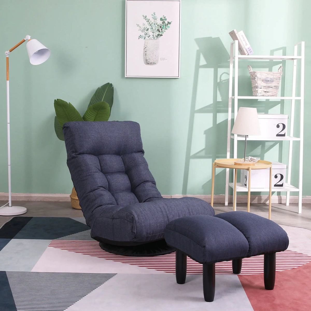 Adjustable Reclining Floor Chair | Metal Frame | Folding