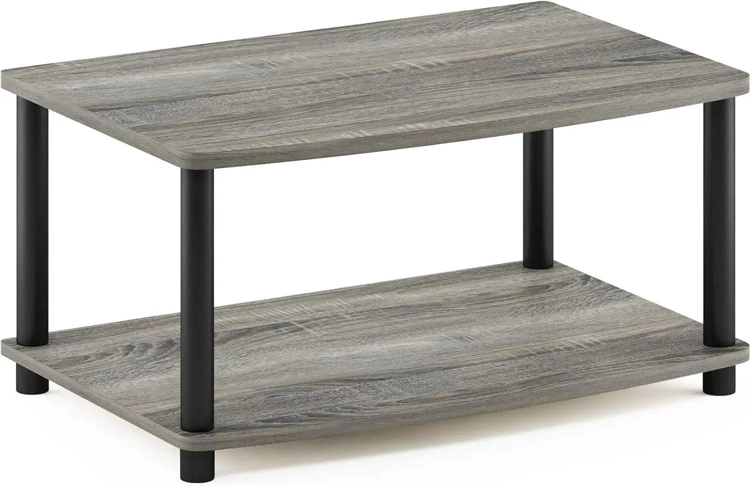 Turn-N-Tube 2-Tier Printer and TV Stand French Oak Grey Black from PriceLows™