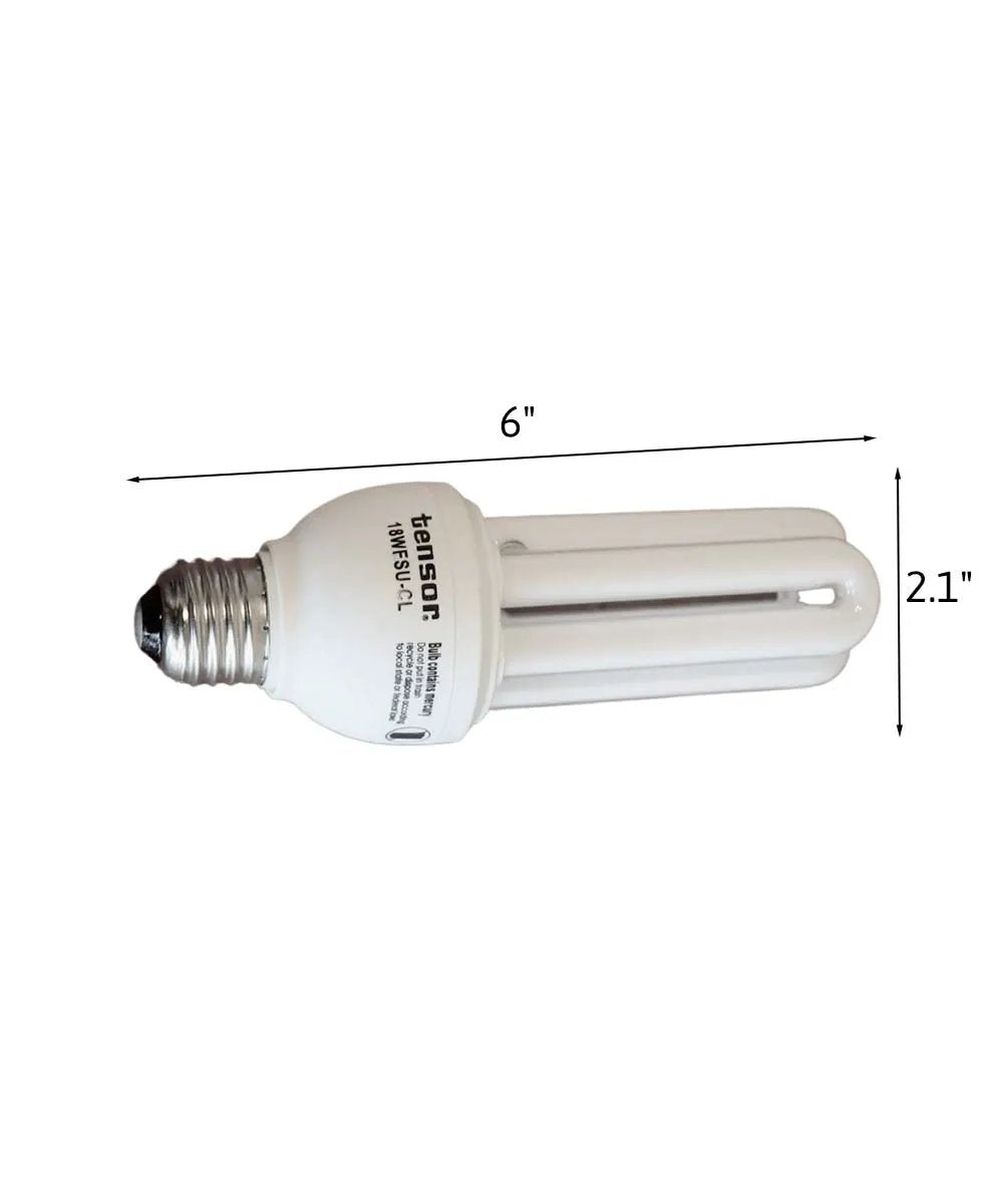 CFL Light Bulb | Full Spectrum | 18 Watt | Standard Base Set Of 6